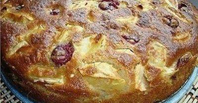 Шарлотка яблочная с вишней. Уверена, такую вкусную, Вы еще не пробовали! - leprechaun.land