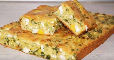 Заливной пирог на скорую руку с начинкой из яиц и зеленого лука. Очень вкусно! - leprechaun.land